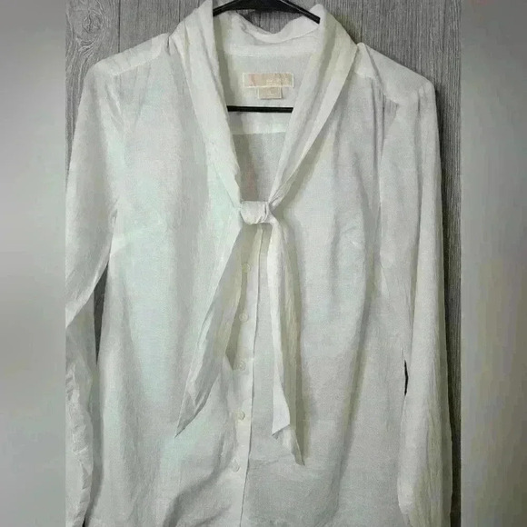 Women's Michael Kors long sleeve tie blouse size 4 - Picture 3 of 6